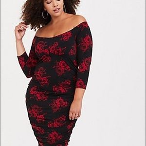 Gorgeous Rose Retro Bodycon Dress